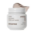 Innisfree Super Volcanic Pore Clay Mask 2X 100ml | Premium Korean Skincare with Volcanic Clusters & AHA | Triple Exfoliation for Deep Pore Cleansing, Oil Control & Smoother Skin | For Oily & Combination Skin