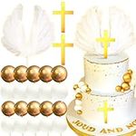 JeVenis Cross Cake Decoration Baptism Cake Decoration Angel Cake Decoration Baptism Party Favors Baptism Party Supplies Baptism Party Decoration