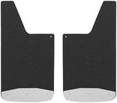 LUVERNE 251223 Universal Black 12-Inch x 23-Inch Textured Rubber Mud Guards with Stainless Steel Plates