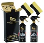 King of Sheen Eco Tyre Shine Twin Pack, 2 x Tyre Black and 2 x Applicator Sponge, Effortlessly Enhance the Appearance of your Wheels. 500ml Bottles