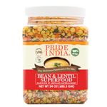 Pride Of India - Five Bean & Lentil Superfood 1.5 lbs (680 gm) - Natural & Healthy Indian Grown 5-Split Bean & Lentil Mix (Panchrattan Dal)