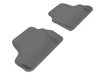 3D MAXpider Second Row Custom Fit All-Weather Floor Mat for Select BMW 3 Series Convertible (E93) Models - Kagu Rubber (Gray)