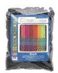 Harrisville Designs Friendly Loom Potholder Cotton Loops 10 Inch Pro Size Loops Make 2 Potholders, Weaving Crafts for Kids and Adults-Black