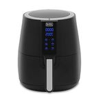 BLACK + DECKER BXAF17087GB Digital Air Fryer, 4L, 1500W, Black