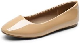 DREAM PAIRS Women's Sole-Simple Ballerina Walking Flats Shoes,Size 11,Nude-PAT-1,Sole-Simple