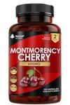 Montmorency Cherry 6000mg - 120 Capsules High Strength Concentrate - Natural Tart Cherry Vegan Supplements (not Tablets or Powder) - Non-GMO, 2 Months Supply - (2 per Serving) Made in The UK