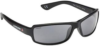 Cressi Ninja Flexible Sunglasses - Men's Flexible Polarized Sunglasses One Size, Black-Lens Dark Grey