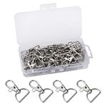 40 PCS Lobster Clasps Swivel Trigger Snap Hooks, Key Chain Hooks with D Ring for Bags, Lanyard Clips, Key Rings, Puppy Chains