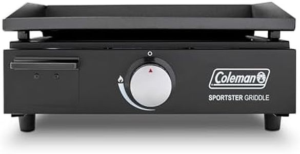Coleman Sportster Tabletop Griddle with Instastart Ignition, 17" Portable Outdoor Gas Griddle, Great for Camping, Tailgating and More