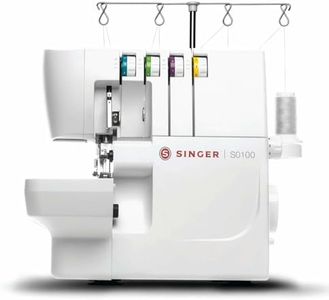 SINGER S0100 Metal Frame Serger with Accessory Kit | Overlock Machine with 6 Built-in Stitches, 2-3-4 Thread Capability, Adjustable Tension & Stitch Length, 1300 Stiches per Minute & Differential Feed