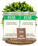 ECO amenities Bar Soap Bulk - 100 Pack, 1.0 oz Travel Size Soap Bars - Individually Wrapped Hotel Soap - Great for Vacation Rental and Airbnb Toiletries or Hygiene Kits Supplies