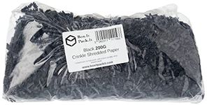 Box.it.pack.it Shredded Crinkle ZigZag Kraft Paper, Black, 200g