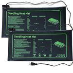 EWENYS Seedling Heating Mat, Graphene Heat Mat for Plants, IP67 Waterproof, 20W Heat Warmer Mat for Hydroponics Growing System/Greenhouse/Grow Box/Winemaking(20 x 10 inches, 2PCS)