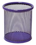 GLUN® Metal Net Pen Stand Purple Color with Round Shape Multiuse Stationary Stand Pack of 1