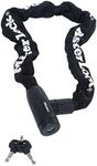 Master Lock Covered Chain with Integrated Key Lock, 0.9 m x 8 mm Size, Black