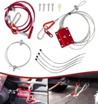 RV Trailer Towing Breakaway Cables System Emergency Break Away Control Device, for Universal Tow Bar Flat-Towed Supplemental Brake Cables System