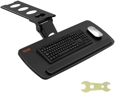 VEVOR Under-Desk Keyboard Tray, Adjustable for Height and Tilt, Slide-Out Design, Spacious 25x9.8 Inch Surface, Ideal for Home and Office Use