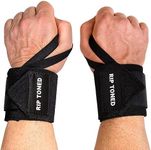 Rip Toned 18” Wrist Wraps - Wrist Straps for Weightlifting - Lift Better, Protect Wrist Pain - Adjustable, Durable, Machine Washable - Wrist Brace for Weightlifting - USPA Endorsed for Men & Women