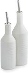 Portmeirion Home & Gifts Oil & Vinegar Drizzler Set, Porcelain, White, 7 x 7 x 26.5 cm