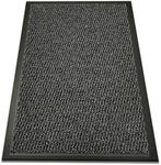 SAFRI Large/Small Grey Barrier Mat Heavy Duty Indoor Outdoor Dirt Trapper Door Mat Non-Slip Entrance Rug Shoes Scraper Absorbent Carpet (90cm_x_150cm)
