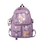 XIANXIAN Kawaii Bkpk th Pendant, Lar ity Cute Asori Bkpk for School Multi ket Rusk for Teen Girls Cute Kawaii School Bkpks