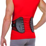 BraceAbility Spine Sport Back Brace - Best Lumbar Support for Active Use, Athletes, Exercising, Workouts, Golfing, Running, and Lower Back or Hip Pain Relief (S)