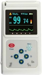 Handheldes Veterinäres Pulsoxymeter, Veterinär-SPO2-Pulsratenmonitor, Ohr-/Zungensensor für SpO2, einsetzbar in Familien und Tierkliniken usw. (aufladbar)