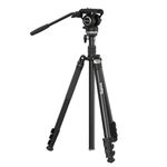 SMALLRIG CT210 Video Tripod, 75" Video Camera Tripod Monopod with +/-15° Leveling Base Fluid Head, Professional Camera Tripod Compatible with Video Camera, DSLR, Camcorder, Max Load 6kg - 4475