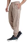 FUAARK Sprint Regular Fit Sports and Gym Mens Joggers (Beige, L)