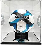 Soccer Ball Display Case Full Size,Acrylic Display Case for Soccer Ball Collectibles,Clear Storage for Soccer Ball Volleyball Collectible Sports Memorabilia Case (10x10x10.2inch)