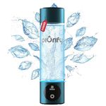 Hydrogen Water Bottle - Turquoise. Food Grade Body Tumbler; SPE/pem Technology, Generates Real 3000ppb Pure Hydrogen Rich Concentration. Dupont Membrane, Purification Vent, OLED Display.