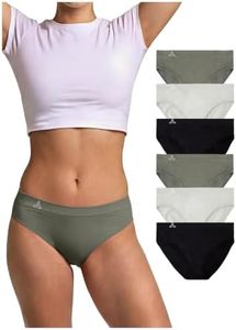 Balanced Tech Women's Seamless Bikini Panties 6-Pack - Grey/Charcoal/Black - X-Large