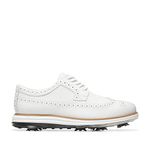 Cole Haan Men's Originalgrand Tour Golf Waterproof Shoe, Optic White/Natural/Optic White, 9.5