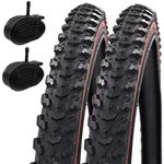 Raleigh CST T1310 Eiger Redline 26" X 1.95 Mountain Bike Tyres with Schrader Inner Tubes (Pair)