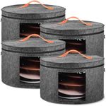 Suzile 4 Pack Large Round Foldable Felt Hat Box for Women Storage 17 x 10 Inch Cowboy Hat Storage Box with Lid Closet Cowboy Hat Case Hat Organizer Box Clothes Storage Bin(Gray)