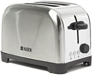 Haden Iver Toaster 2 Slice - Stainless Steel Compact Design with Browning Controls, Defrost/Reheat/Cancel Functions & Anti-Jam Function - 2 Slice Toaster Wide Slot - Easy to Clean- 700W