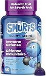 The Smurfs Immune Support Supplement Vitamins for Kids with Elderberry, Zinc, Vitamin C & D for Immune Defense | Made with Real Fruit in a Smurf Berry | Doctor Developed & Non-GMO | 40 Gummy Berries