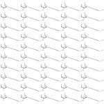 AHUNTTER 80PCS Pegboard Hook 10cm Metal Single Peg Board Shelving Hooks Heavy Duty Hanging Pegboard Accessories for Wall Retail Display Store Supermarket Living Room Kitchen Home – Silver