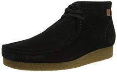 Clarks Shacre Wallabee Boot, mens Chukka, Black (Black Suede), 8 UK (42 EU)