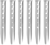 Azarxis Snow Sand Tent Stakes Pegs Aluminum U-Shaped Lightweight Heavy Duty Ground Nails for Beach Shade Canopy Camping Hiking Backpacking Picnic (Silver)