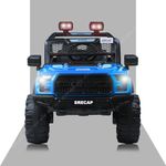 SRECAP Battery Operated 4x4 Big Size Jeep 12V Battery Jeep Battery Operated Ride On - Blue