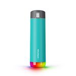 HidrateSpark PRO Smart Water Bottle - Tracks Water Intake & Glows to Remind You to Stay Hydrated, Chug, 21oz, Sea Glass