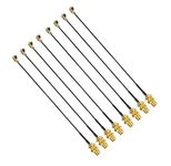 INVENTO 8PCS 10cm long Mini PCI U.FL to SMA Female Connector Antenna WiFi Pigtail Cable IPX to SMA Extension(Black)