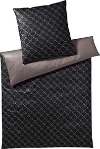 Joop! Bettwäsche Cornflower Double Shiny Black 1 Bettbezug 155 x 220 cm + 1 Kissenbezug 80 x 80 cm