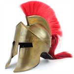 Medieval Armour King Leonidas Greek Spartan Roman Helmet | Spartan Legions Helmet | Men's Spartan Warrior Headwear Costume Accessories | 300 Movie Authentic Replica Helmet