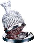 Suicune Wine Decanter Set - Decanter for Wine Crystal Shaking 360°Rotating, Wine Decanter for Wine Lover or Happy Anniversary/Wedding Gift
