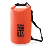 Delzon Ocean Pack Fabric Waterproof Sports Dry Bag Sack Storage Bag Organizer For Traveling 10 Liter, Orange