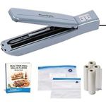 Power XL Duo Vacuum Nutrisealer - 6 In 1 Automatic Food Sealer Machine - Air Sealing System For Meal Preservation - Dry & Moist Foods & Liquids – 2x3m Bag Roll Included (Nutrisealer with Bags)