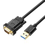 baolongking USB to VGA Cable, 1080P USB 3.0 to D-Sub (VGA) Male to Male Adapter Cable Support MacOS Windows XP/Vista/10/8/7 System Compatible with Monitor/TV/Projector/Laptop/Computer/More (1m)