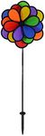 In the Breeze 2685 13.5 Inch Wind Colorful Spinner for Your Yard and Garden, 13.5" Rainbow Triple Flower